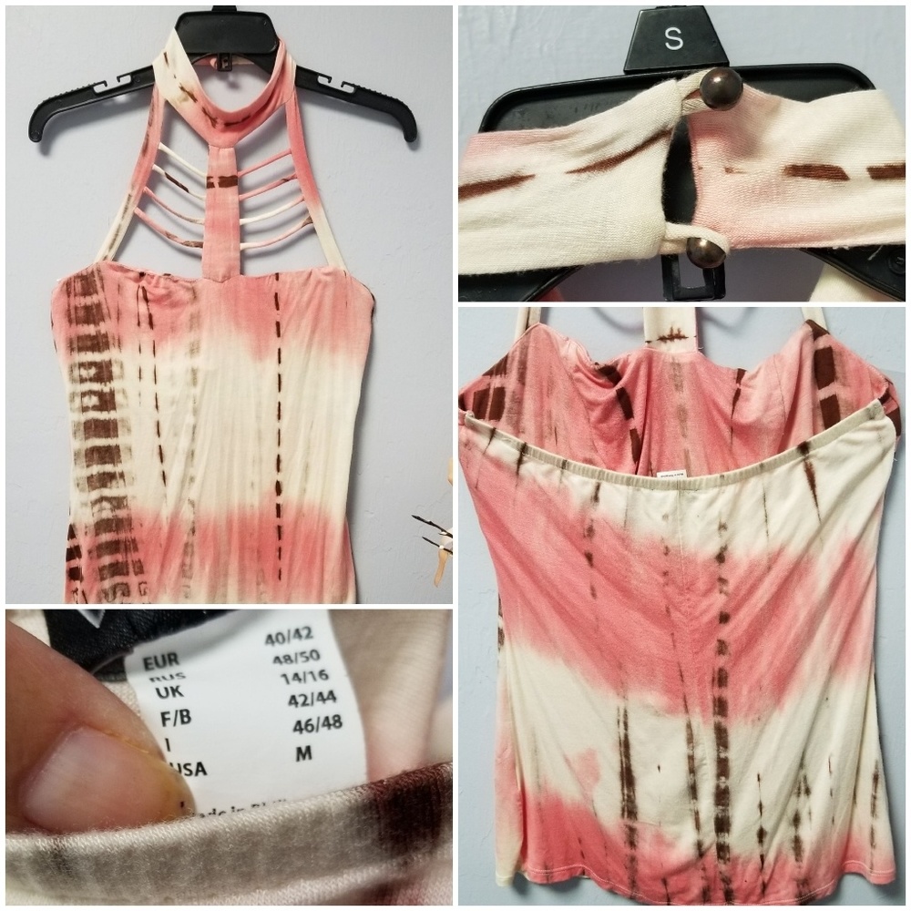 Choker neck, halter top